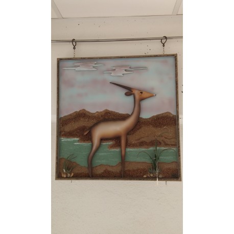 Mural en hierro, Ciervo